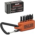Spanner Screwdriver Bit Set - Railer 5PC S2 Steel 1" Spanner Snake Eyes Impact Driver Bit Set With A Tool Storage Bit Holder & Carabiner