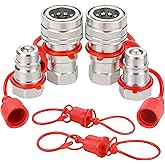 ANCIMOON 1/2&rsquo;&rsquo; Ag ISO 5675 Ball Pioneer Hydraulic Quick Connect Coupler with Dust Caps