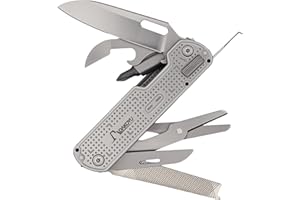 DAKOYU D4™ Multitool, 12-in-1 Everyday Carry, Locking Tools, Blade, Scissors, Files, 1/4" Bit Driver, Can/Bottle Opener, Awl,