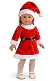 sweet dolly Doll Clothes Santa Christmas Dress
