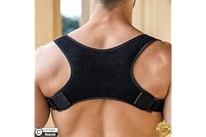 POAGL Adjustable Posture Corrector Brace for Men – Universal Fit Upper Back, Shoulder & Clavicle Support, Helps Improve Posture & Relieve Neck, Shoulder & Back Pain (Patented Design)