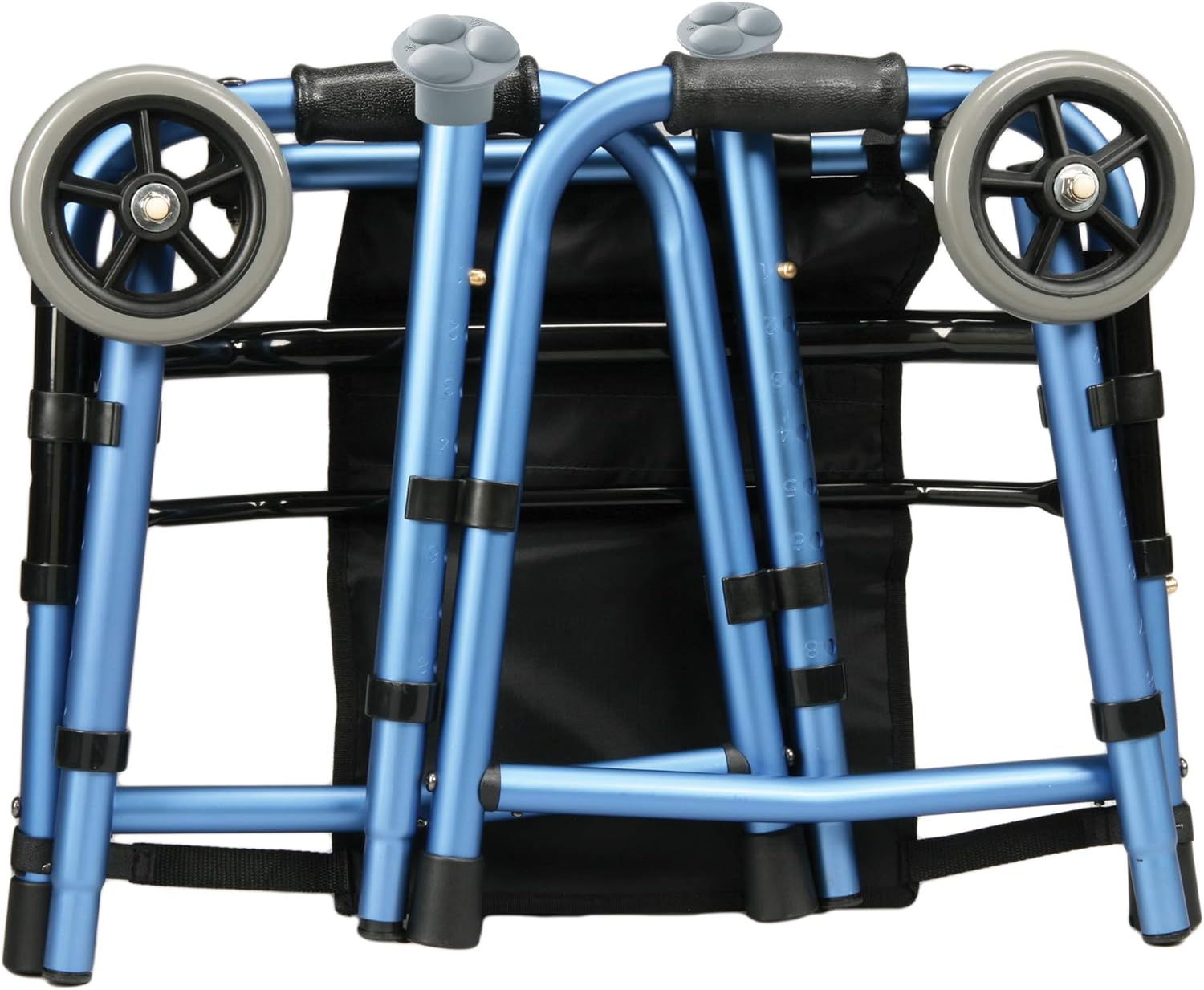 Carex Folding Explorer Walker for Seniors - Adult Walker with 5-Inch Wheels - Portable Medical Walker with Adjustable Height, 30-38 Inches: Health & Personal Care
