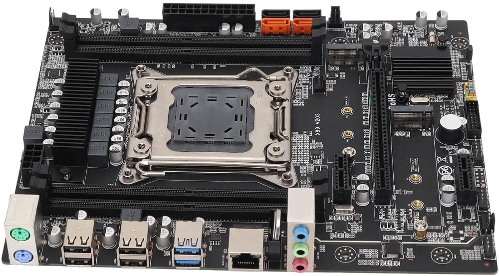 PUSOKEI LGA 2011-3 Motherboard DDR4 Dual Channel M.2 NVMe SATA NGFF Gigabit NIC