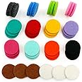 42pcs Replacement Refill Pads(22mm) for Aromatherapy Essential Oil Diffuser Necklace Diffuser Bracelet Car Diffuser Vent Clip with 14 Colors