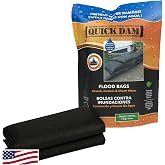 Quick Dam QD1224-2 Water Activated Flood Bags (2 Pack), Black, 2 Count | Reusable Water Absorbers, Diverting Water, Protects from Rain, Spills, Leaks, Floods &amp; More