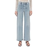 FRAME Women's Le Slim Palazzo Bardot Pocket Jeans