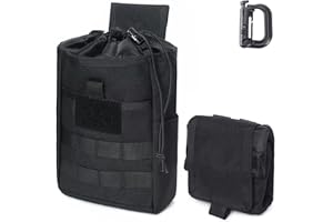 WYNEX Molle Dump Pouch, Foldable Dump Pouch Utility Roll Up Wiast Bag Drawstring for Belt Pack Accessories