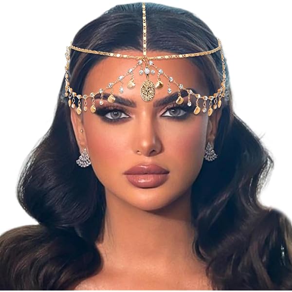 2 Candy-Farbige Strass-Stirnbänder & 2 Paar Böhmische Ohrringe Set – Rot & Lila, Weiches Band Für Damen