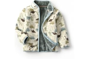 DILIBA Toddler Fleece Jacket Lightweight Hooded Warm Winter Coats for Baby Boys Girls