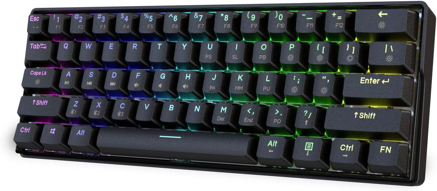 KEMOVE Shadow 60 Mechanical Gaming Keyboard Wireless/Wired Bluetooth 5