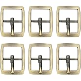 PATIKIL Single Prong Buckle, 6 Pcs 0.6 Inch Adjustable Metal Roller Buckle Oval Center Bar Buckle Belt Buckle for Bag