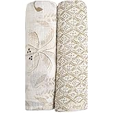Crane Baby 100% Cotton Muslin Swaddle Blankets, Kendi Safari Animal, Set of 2, 47" x 47", Swaddles for Newborns, Baby Muslin Swaddle Blanket, for Boys & Girls