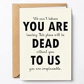 PTRUKD, Funny Cards for Departing Coworker, Cute Retirement Card Gifts, Cards for Bosses | Colleagues, Congratulations On New Job Card, 'To us, You Are Irreplaceable'