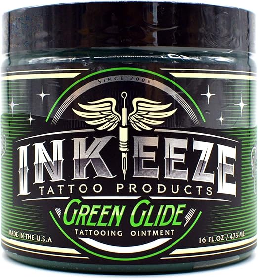 INKEEZE Green Glide Botanical Extract Aftercare Tattoo Ointment 16oz