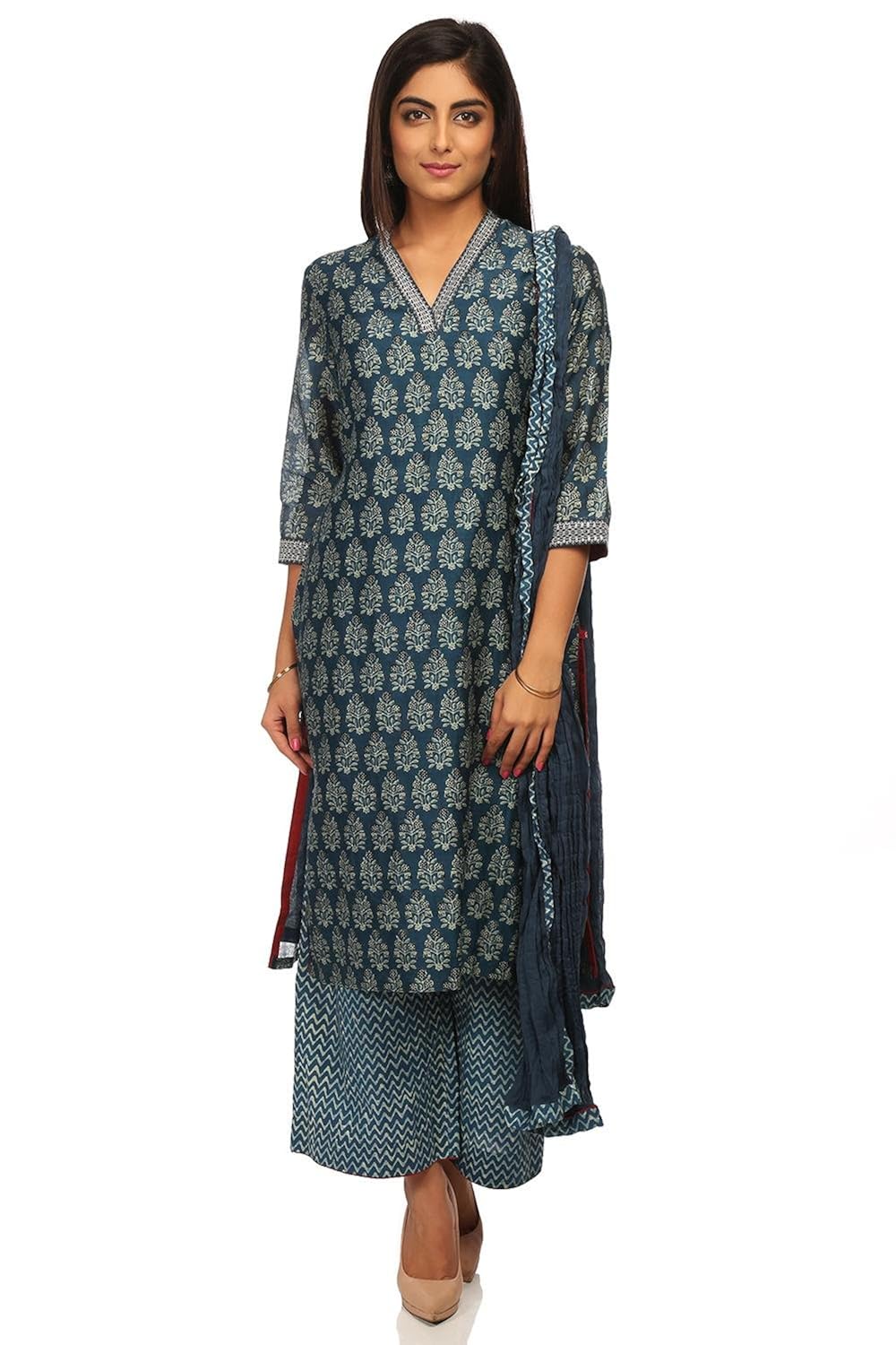 biba women's straight salwar suit
