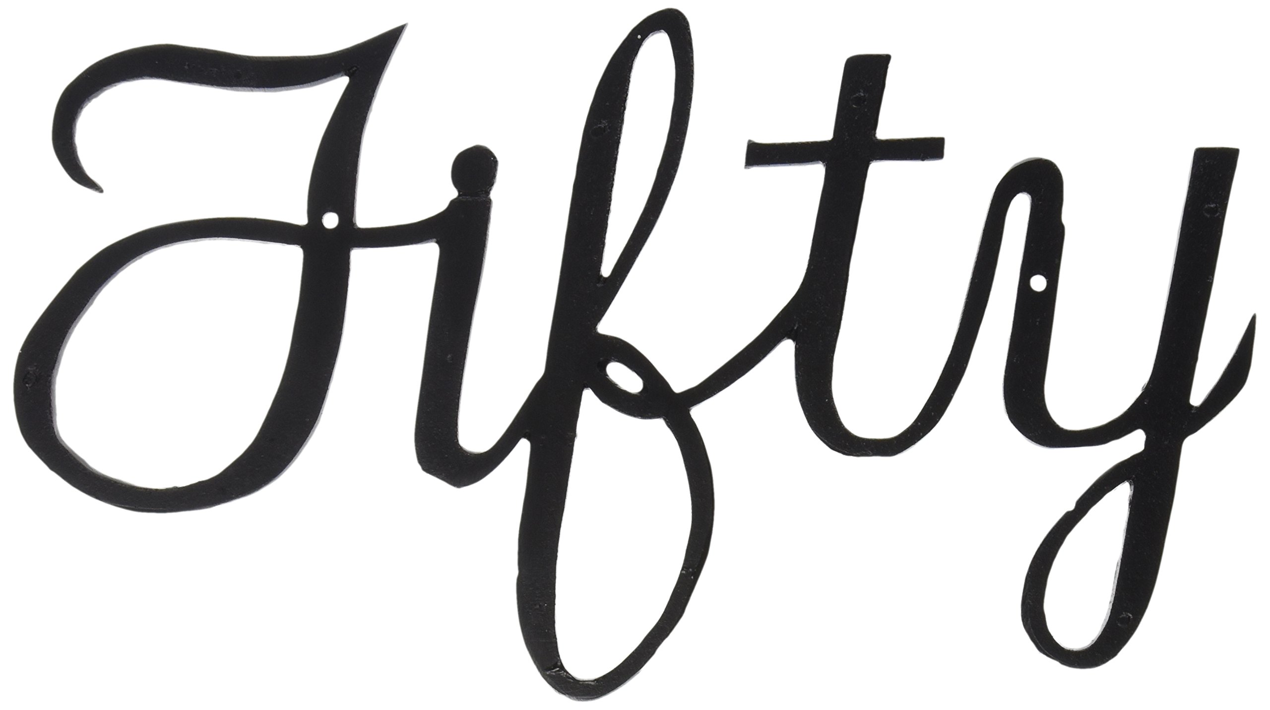 Montague Metal Products Large Script House Number, Fifty