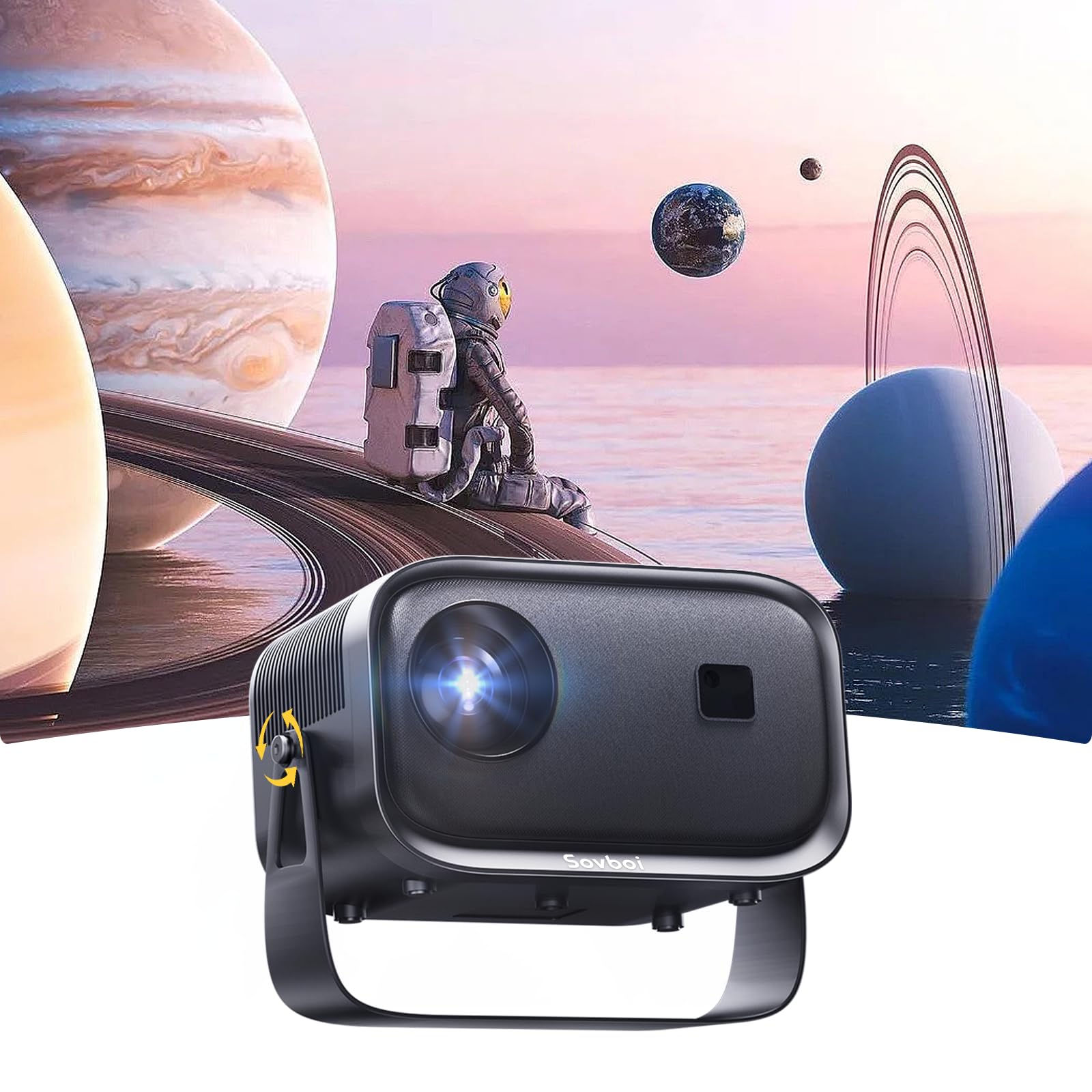 Mua [360°Adjustable Stand] Mini Projector With WiFi And Bluetooth ...