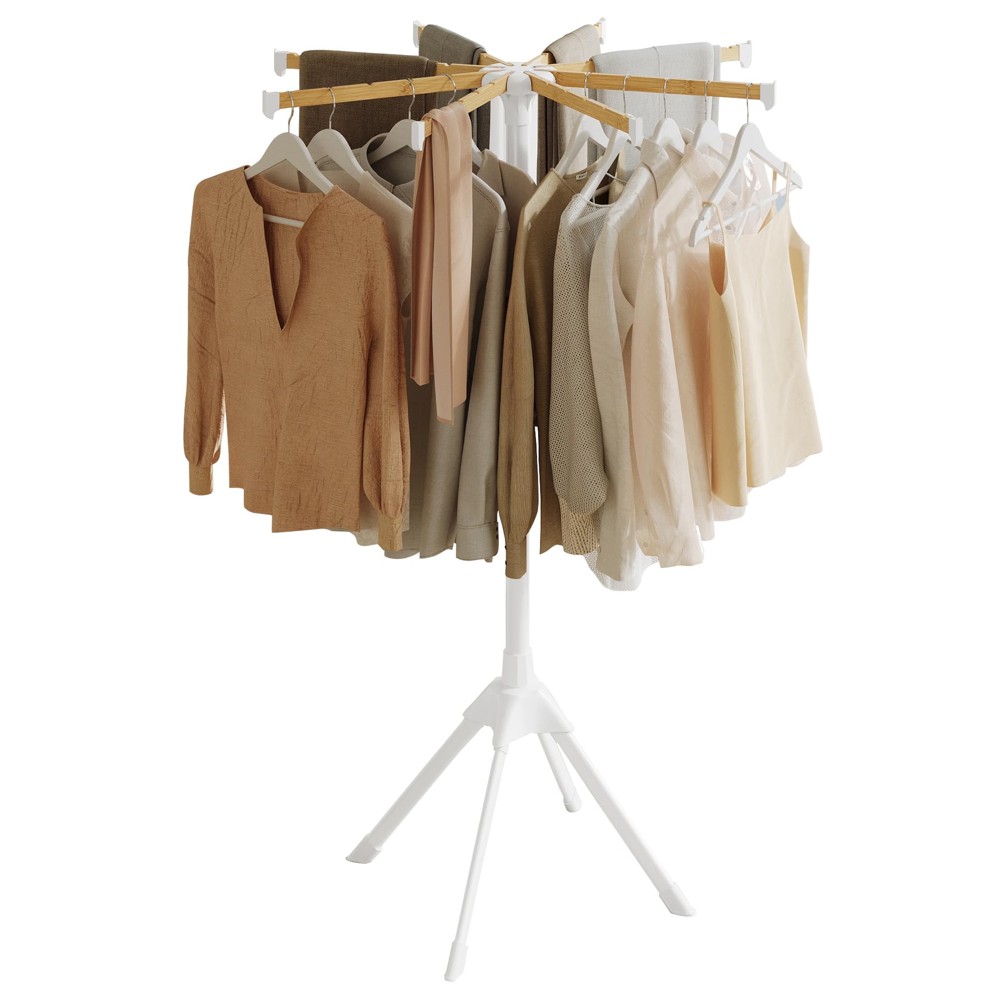 Photo 1 of ***MISSING PARTS***
SONGMICS Clothes Drying Rack, with Bamboo Hanging Rods, Foldable Metal Laundry Rack, Space-Saving, Free-Standing Airer, Indoor Use, White and Natural ULLR516W01