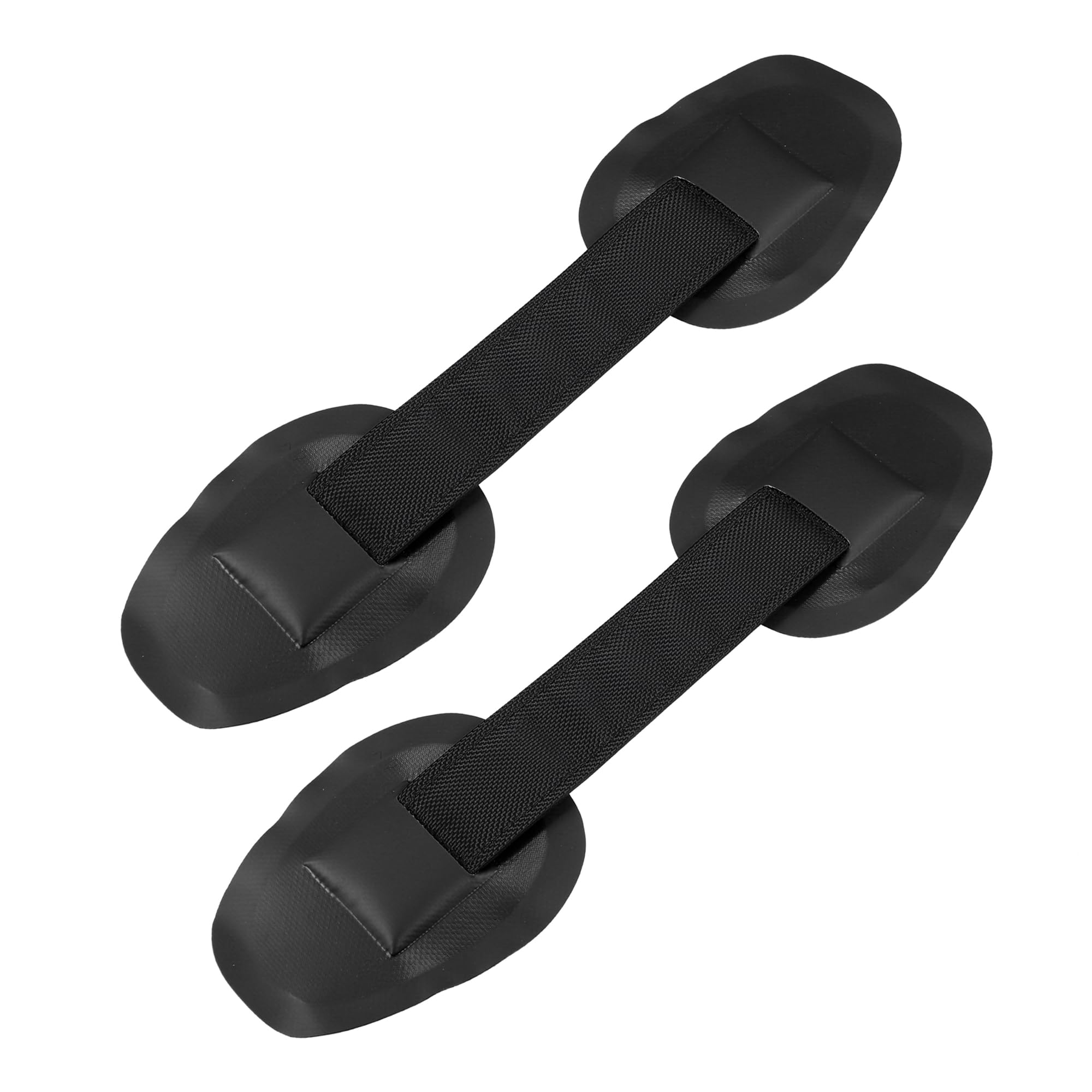 A ABSOPRO 2pcs Universal PVC Strap Handle Patches Carry Grab Handle Black Item Replacement