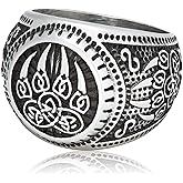 Gungneer Stainless Steel Celtic Knot Bear Paw Ring Viking Berserker Bear Spirit Ring Norse Protection Jewelry Men Women