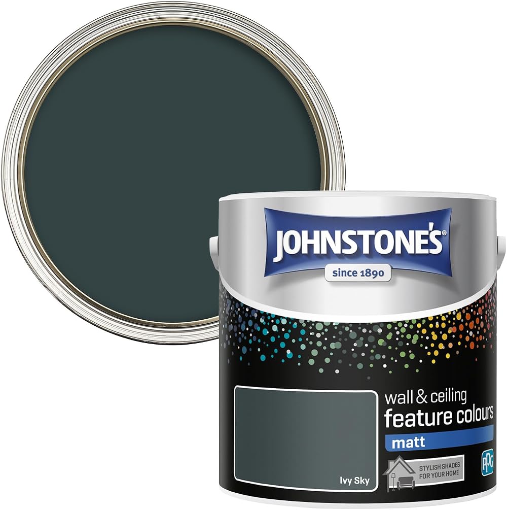 Johnstone's Feature Colours Ivy Sky Matt Emulsion 2.5L 35m2 Green