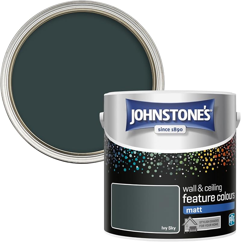 Johnstone's Feature Colours Ivy Sky Matt Emulsion 2.5L 35m2 Green