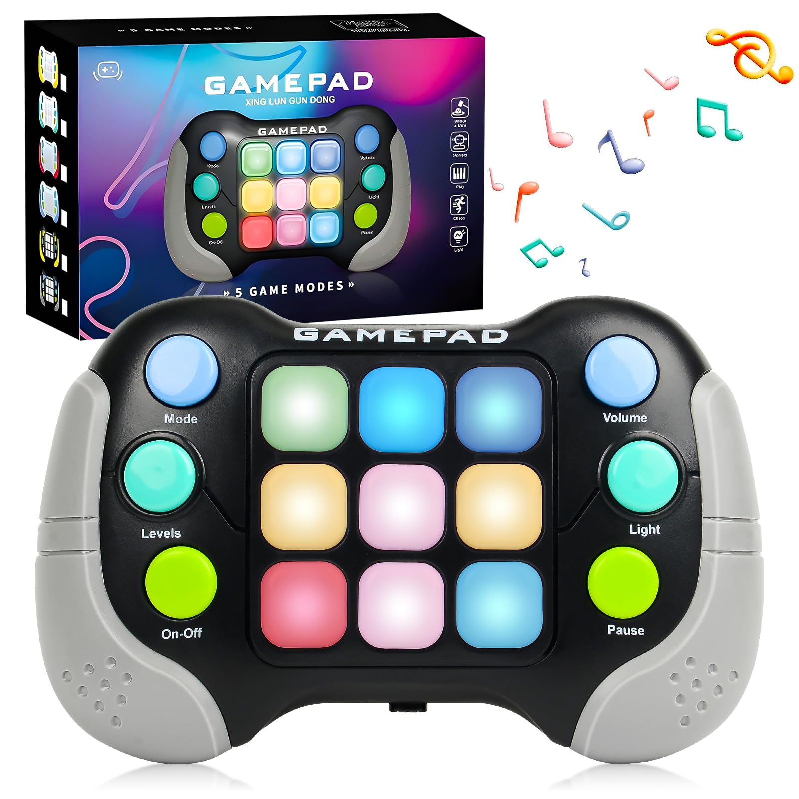 Sensory Fidget Toys for Kids Age 5 6 8 9 Year Old Boy Gifts, Handheld Pop Games Birthday Presents for 5-10 Year Old Girls Boys Stocking Fillers Travel Toy Games Consoles for Teenage (Grey)