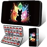 Gurgitat Switch Game Case for Nintendo Switch 2 / Switch/OLED/Lite - Cute Portable Storage Holder with 24 Game Card Slots and 24 Micro SD Cards Cartoon Cartridge for Boys Girls Kids, Cat