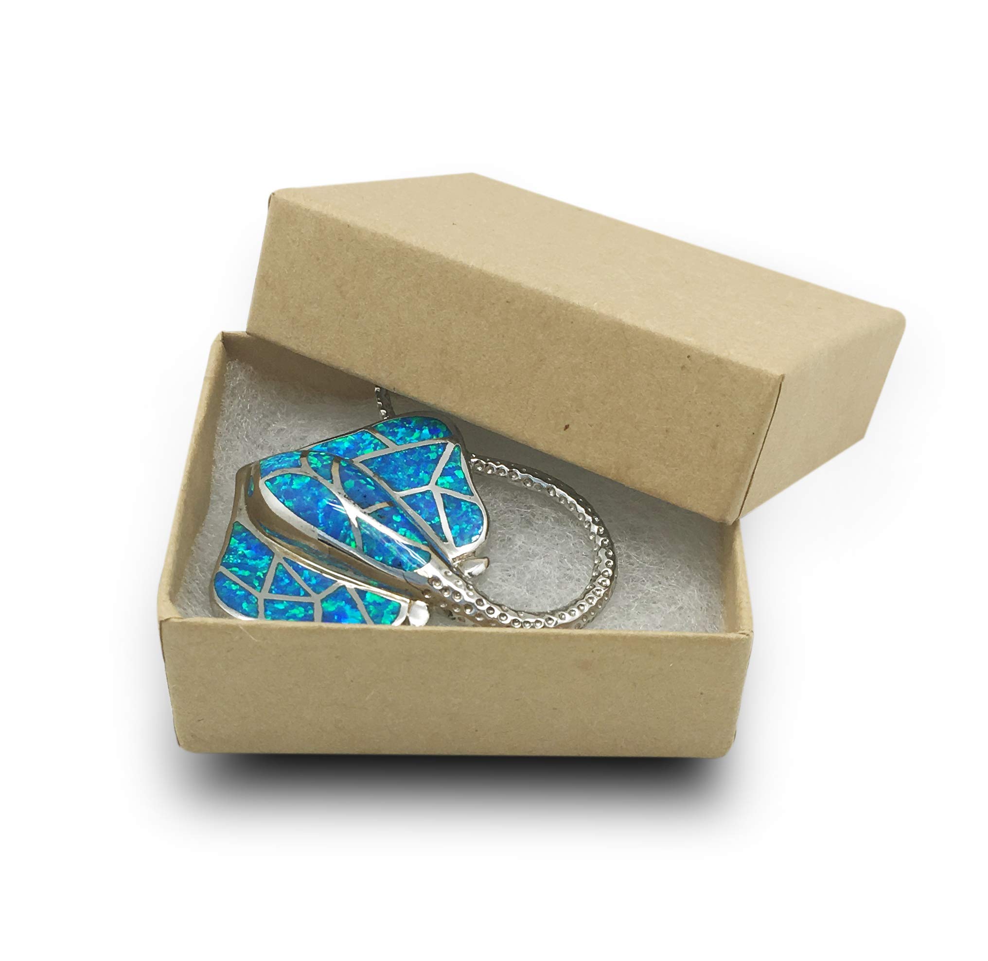 The Display Guys~ Pack of 100 Cotton Filled Cardboard Paper Kraft Jewelry Box Gift Case - Kraft Brown (1 7/8x1 1/4x5/8 inches #10)