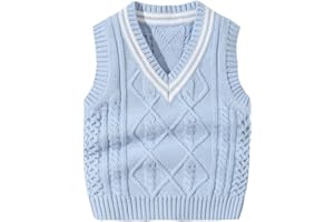 Vivobiniya Toddler boy Knit Vest V-Neck Cardigan Kids Autumn Clothes 6m-3Y