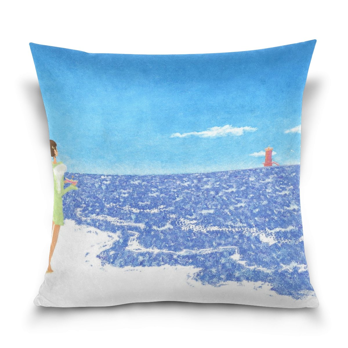 Amazon Com Square Pillowcases Single Girl Cartoon Sofa Bed Home