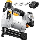 BATAVIA 20V Cordless Nail Gun, 18GA 2-in-1 Brad Nailer &amp; Stapler, Wood, DIY | Woodworking, Furniture Repair, Cabinetry, Trim, Upholstery, DIY, 800 Nails, 200 Staples, 2.0Ah Battery, Cordless, No Air Hose