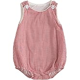 Kuriozud Unisex Newborn Baby Boy Girl Summer Clothes Sleeveless Bubble Romper Jumpsuit Overall Shorts Infant Clothing