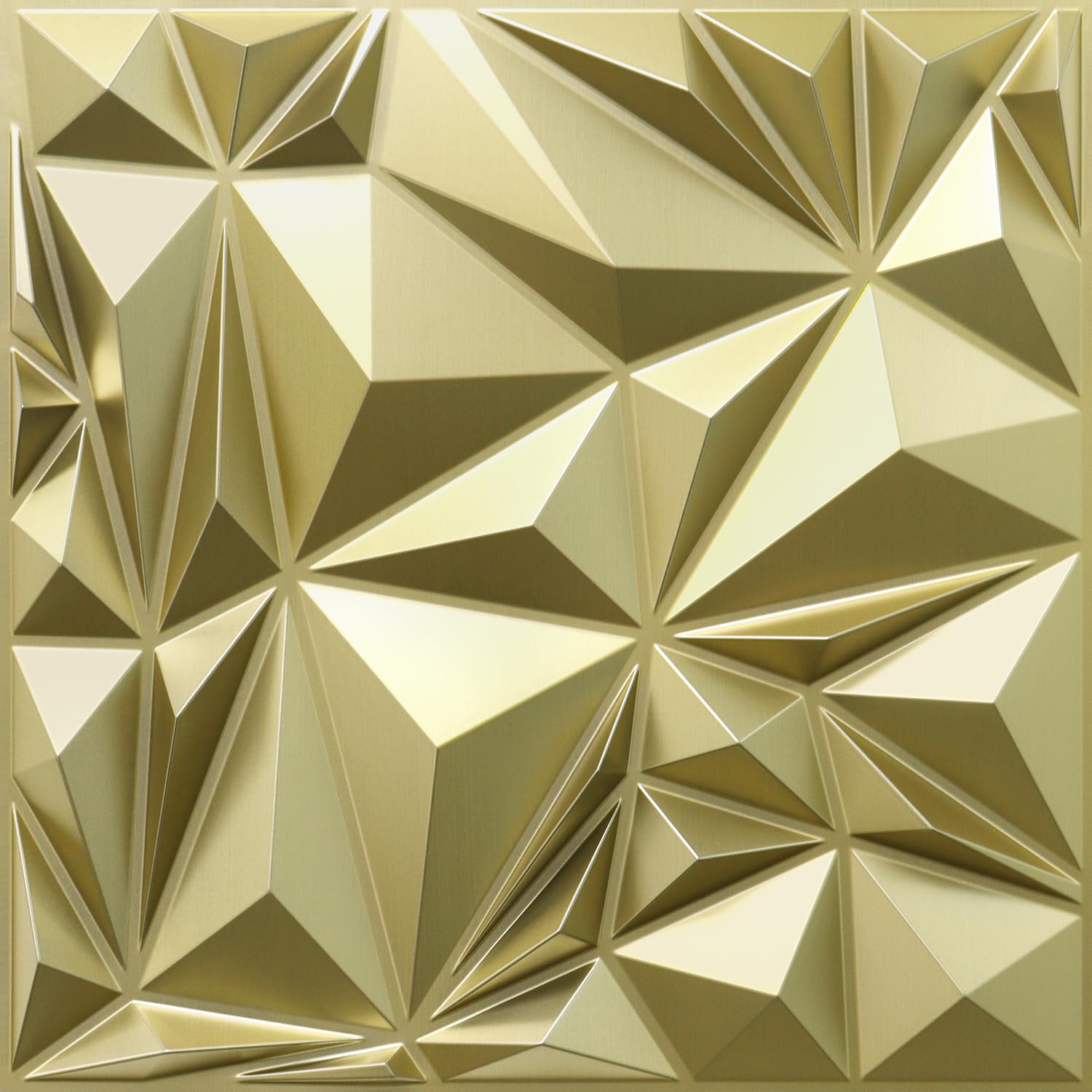 STICKGOO 3D Wall Panels for Interior Wall Decor, Champaign Gold Diamond ...