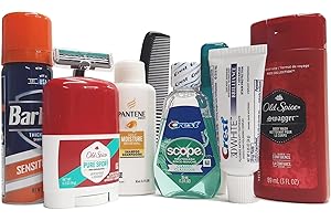 Handy Solutions 10 Piece Resealable Clear Men's Travel Kit with Shave Cream