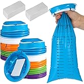 Fuyoooo 20 Pack 1000 ml Emesis Bags with Absorbent Large Vomit Bags Disposable Throw up Puke Pouch Bulk for Emergency, Medical Grade Nausea and Vomiting Relief for Travel Motion Sickness(Colorful)