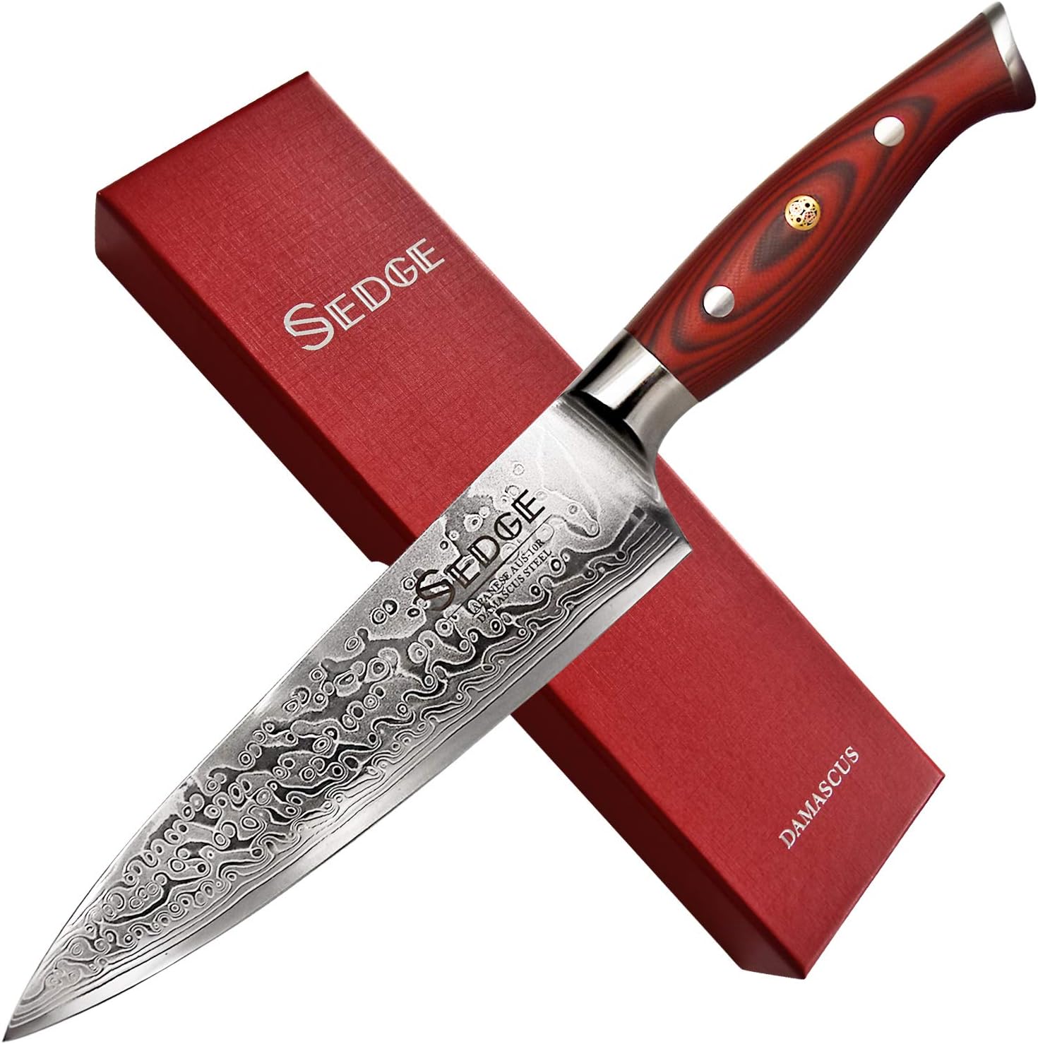 Sedge Chef knife 8 Inch Japanese Damascus AUS10V High