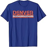 Denver Colorado Retro Vintage Weathered Stripe Throwback T-Shirt