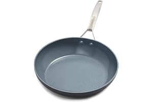 GreenPan Paris Pro Hard Anodized Healthy Ceramic Nonstick, 12" Frying Pan Skillet, PFAS-Free, Dishwasher Safe, Grey