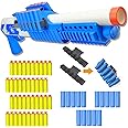 AGM MASTECH Toy Gun Models Foam Blasters Soft Bullet Shotgun, Empty Shell Ejecting Design, Perfect for Indoor and Outdoor Play. with 15 Shells 40 Soft Darts 2 Ammunition Racks.