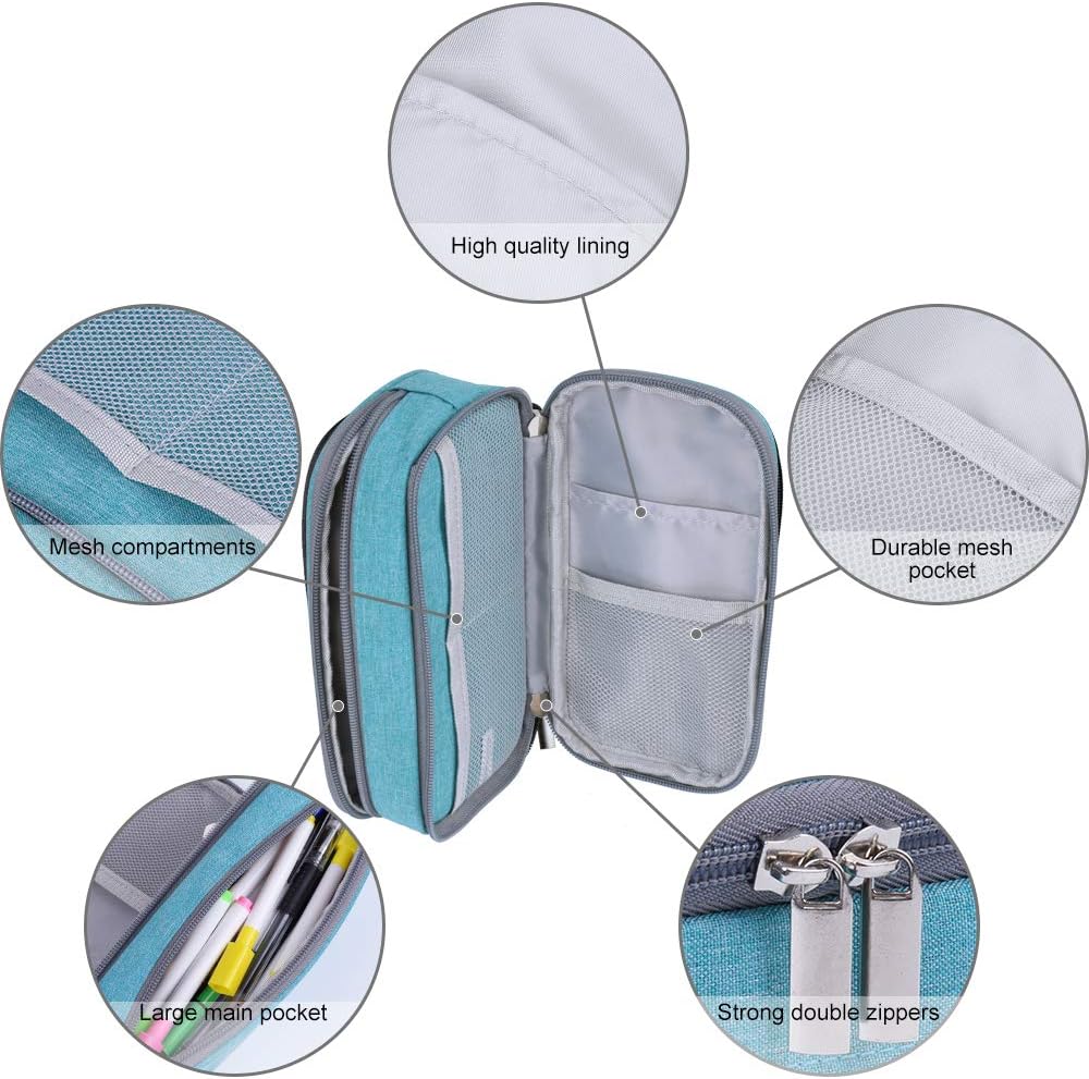YONZONE Large Capacity Pencil Case Big Pencil Cases 3 Compartments Pencil Bag Pouch for Boys Girls Office School Stationary Organizer Supplies Cosmetic Makeup Bag Adults - Image 4