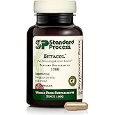 Standard Process Betacol - Supports Liver Function & Bile Production - Liver Health Supplement with Niacin & Vitamin B6 - Gluten-Free, Non-Dairy & Non-Soy - 90 Capsules