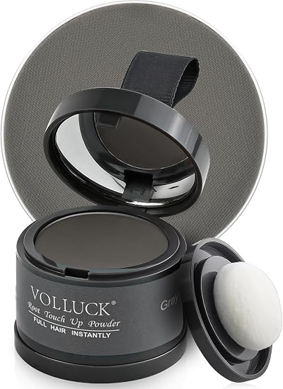 VOLLUCK Root Touch Up Powder 4g Covers Grey Roots & Thinning Hair