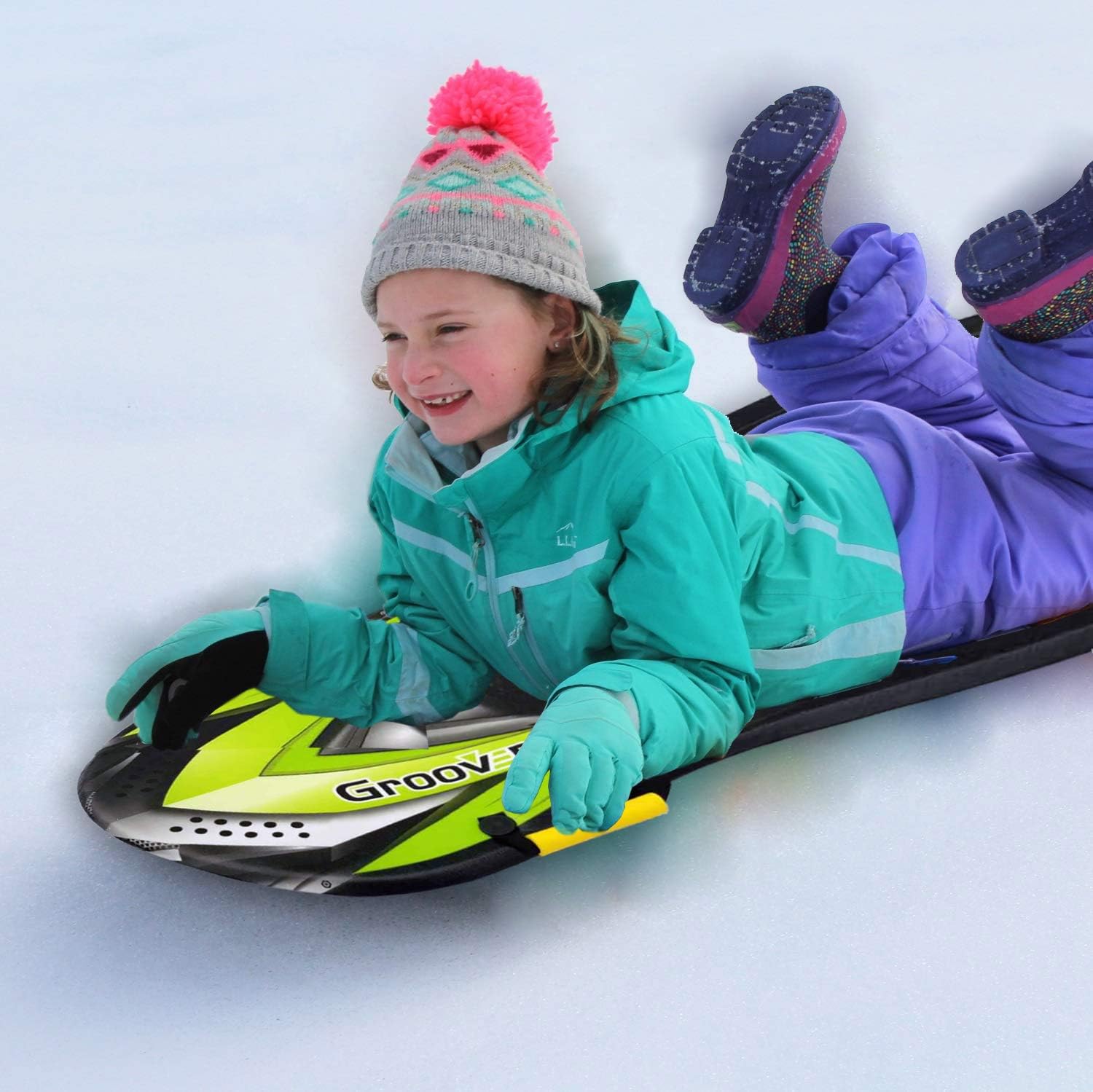 Amazon Com Flexible Flyer Snow Rocket Foam Sled Plastic Sno Slider Bobsled Snow Sled Flexible Flyer Sports Outdoors