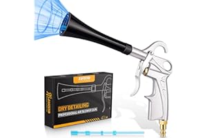 JASTIND Tornado Car Cleaning Gun, Powerful Dry Car Detailing Air Gun Blower with Replacement Blasting Tube, Brass 1/4 IN NPT Quick Connector, Metal Air Blaster for Air Compressor Attachments