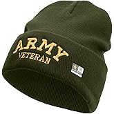 e4Hats.com Army Veteran Letters Embroidered 12 Inch Long Knitted Beanie