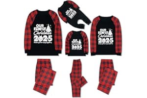 Ensemble de pyjama assorti pour la famille de Noël 2025 pour couple de vacances, vêtements de maison, vêtements de nuit