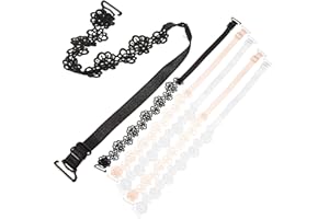SEWCHICS 3 Pairs Lace Bra Straps for Women Non-slip Decorative Shoulder Straps Adjustable for Strapless Dress