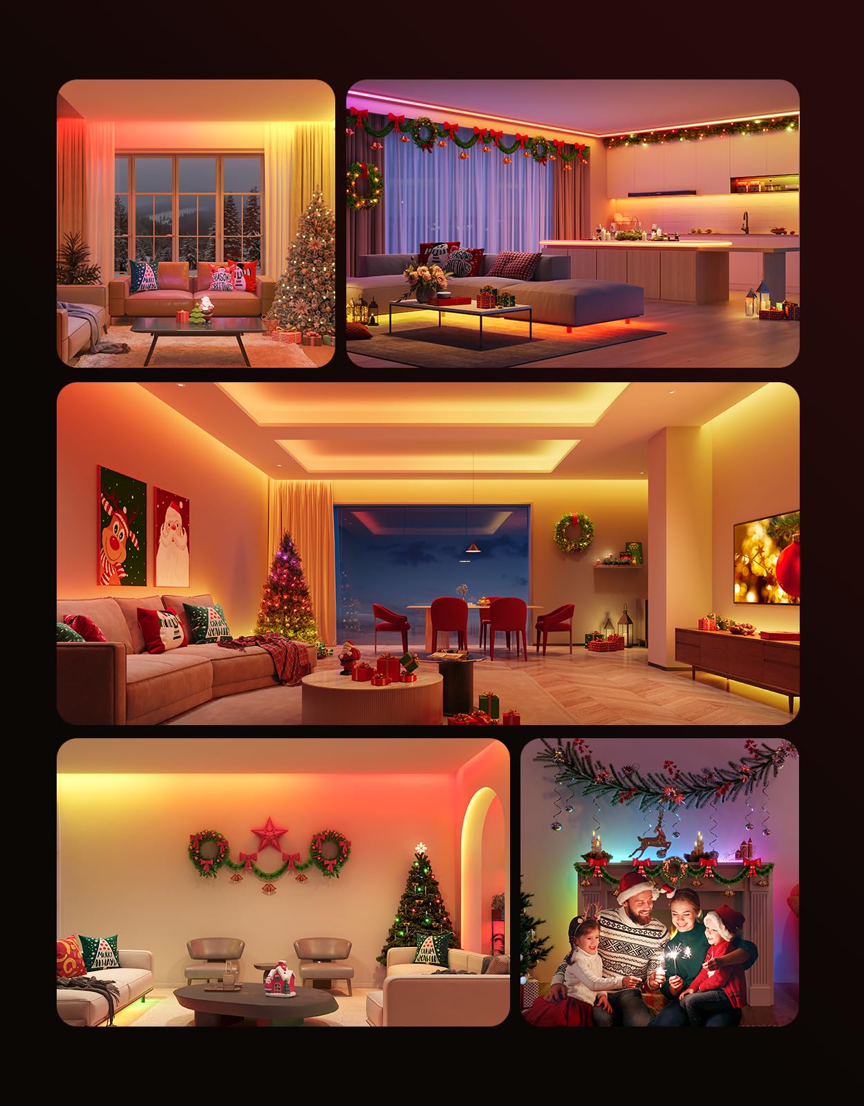 Govee RGBIC LED Strip Lights, Smart LED Lights for Bedroom, Bluetooth LED Lights APP Control, DIY Multiple Colors on One Line, Color Changing LED Strip Lighting Music Sync, Home Decor, 16.4ft