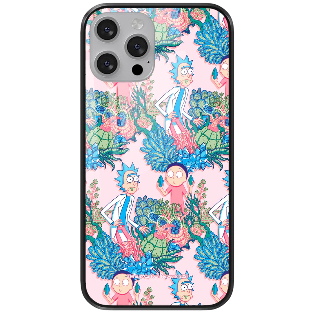 ERT GROUP Rick and Morty 021 Original and Officially Licensed Rick and Morty Rick & Morty 021 Tempered Glass Mobile Phone Case Cover